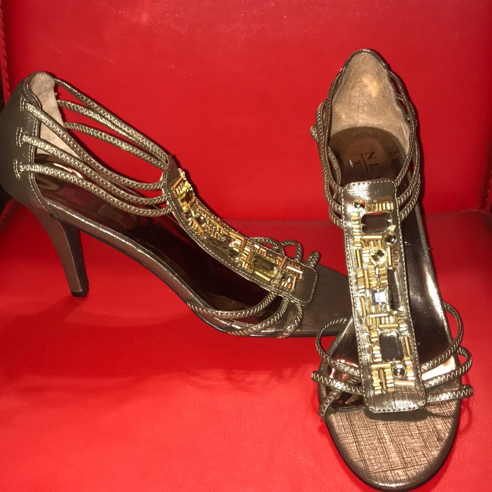 Copper sandal heels!